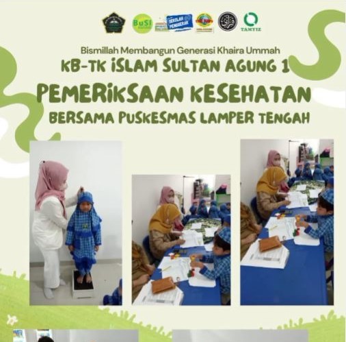Pemeriksaan Kesehatan Murid KB TK Islam Sultan Agung 1